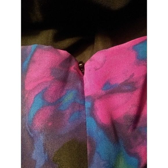 Worthington Aurora Print Sheath Dress Purple Size 14P - Picture 2 of 5